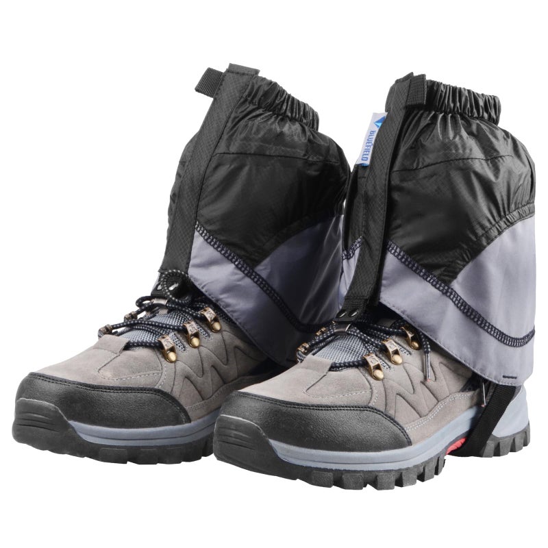 TRIWONDER Gaiters Low Gators Lightweight Waterproof Ankle Gaiters for Hiking Walking Backpacking (Black & Gray) - Image 1